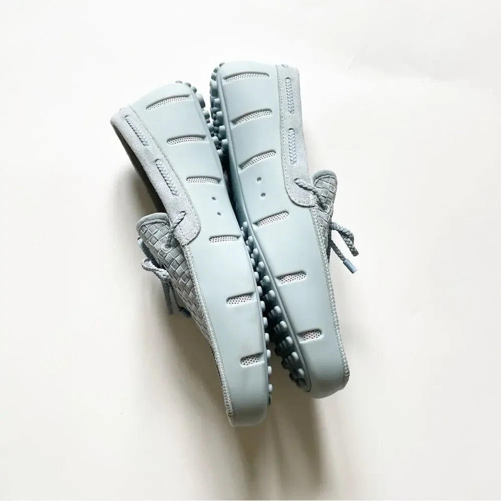 NEW Men’s Ice Blue SWIMS Woven Driver Loafers